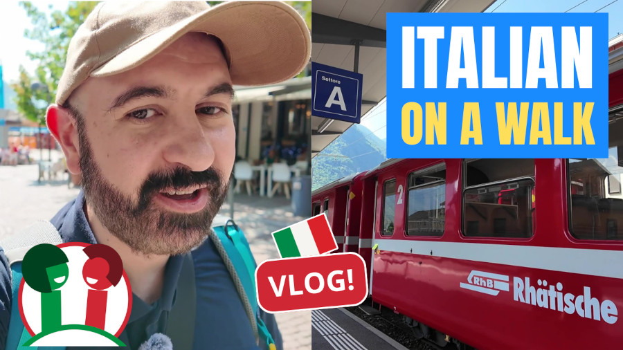 Impara l’Italiano passeggiando al confine Nord dell’Italia – Vlog in Italiano aspettando il treno